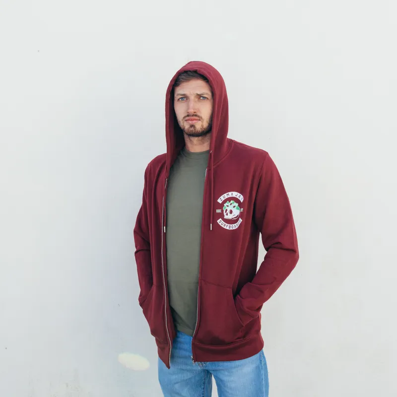 Zuma Jay Harlot Zip Hoody Burgandy-3